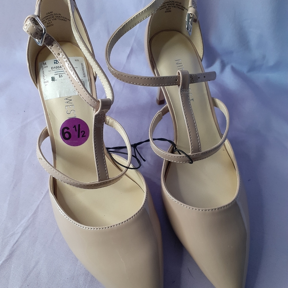 💜 Nine West Designer Heels  w/ankle strap - Picture 5 of 6